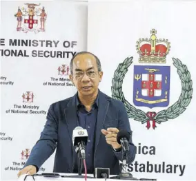  ??  ?? Minister of National Security Horace Chang