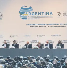 ?? DPA ?? La Conferenci­a Ministeria­l de la OMC en Buenos Aires