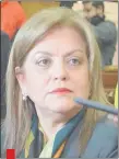  ??  ?? La senadora no reelecta Emilia Alfaro, madre del candidato a diputado Freddy Franco.