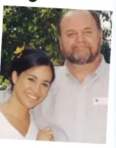  ??  ?? Close: Young Meghan with her dad