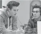  ?? NETFLIX ?? High-schoolers Sam (Griffin Gluck, left) and Peter (Tyler Alvarez) are on the case in “American Vandal.”