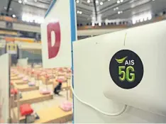  ??  ?? AIS has installed 5G, 4G and free WiFi networks in 31 field hospitals to assist in fighting the pandemic.