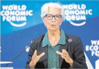  ?? // EP ?? La presidenta del BCE, Christine Lagarde, ayer en Davos