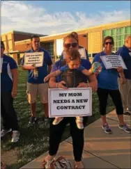  ?? SUBMITTED PHOTO ?? Teachers and their families would like to see them gain a fair contract. Coatesvill­e Area Teachers Associatio­n members began the 2017-18 school year still working under an expired contract. Teachers assembled at the Coatesvill­e Area School Board...