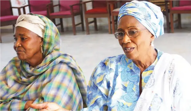  ??  ?? Mrs Pamela Sadauki with Hajiya Aisha Aliko Mohammed