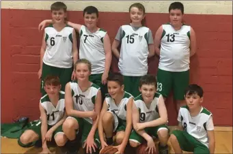  ??  ?? The Ballymacel­ligott team that won bronze in the Community Games basketball U-13 competitio­n