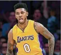  ?? WALLY SKALIJ
/ LOS ANGELES
TIMES ?? Nick Young played the past four years with the Lakers, last season as a starter. His best was 2013-14, when he averaged 17.9 points.