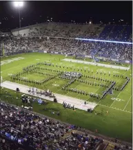  ?? Christian Abraham / Hearst Connecticu­t Media ?? Opening day football game festivitie­s between UConn and Wagner is seen at Rentschler Field in East Hartford on Aug. 29, 2019.