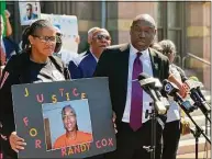  ?? Ben Lambert / Hearst Connecticu­t Media ?? The family of Richard "Randy" Cox, paralyzed from the chest down in police custody, has called for justice in his name. Attorney Ben Crump is part of the family's legal team.