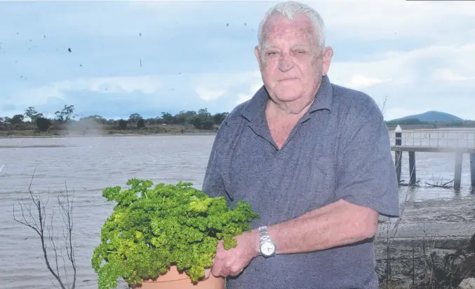  ??  ?? Groper Creek resident John Drew did not have to worry about watering his plants this week. Picture: Satria Dyer-darmawan