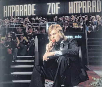  ?? FOTO: IMAGO ?? Erfolg in Serie: Seine Nummer- Eins- Hits bescherten Jürgen Marcus 36 Auftritte in der ZDF- Hitparade.