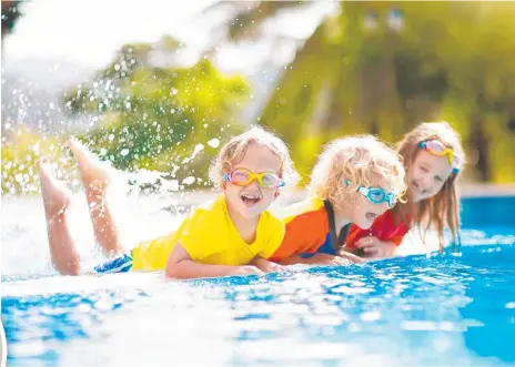  ?? Pictures: iStock ?? STAY ON TASK: Keeping an eye on the kids while in the pool or bath is more important than housekeepi­ng.