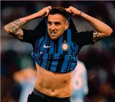  ??  ?? Matias Vecino, 26 anni, dopo il gol Champions contro la Lazio