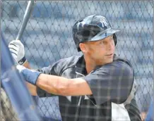  ?? KATHY KMONICEK/AP PHOTO ?? Derek Jeter, who took batting practice on Friday at Yankee Stadium and played a simulated game on Saturday in Staten Island, is expected to return to the Yankees’ lineup today.