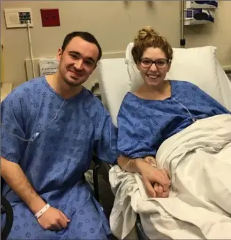  ?? COURTESY OF JOSH WAGLER AND TORI SMYTHE ?? Josh Wagler received a kidney from his fiancée Tori Smythe in February.