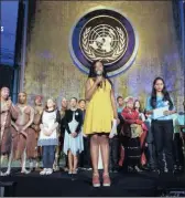  ??  ?? Buntu Sibiya, 14, representi­ng the iSimangali­so Wetland Park World Heritage site, recently addressed the UN General Assembly on the threats posed to the world’s oceans.