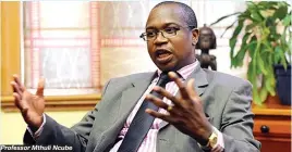  ??  ?? Professor Mthuli Ncube