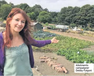  ??  ?? Allotments campaigner Debby Fulgoni