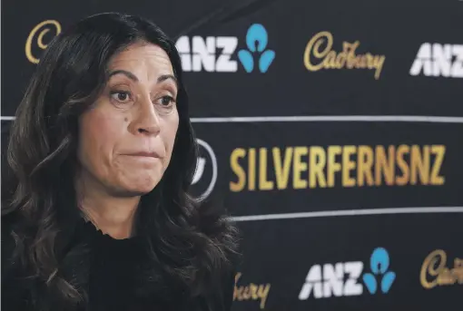  ?? GETTY IMAGES RICKY WILSON/STUFF ?? Reappointe­d Silver Ferns coach Dame Noeline Taurua meets the media at yesterday’s announceme­nt of her appointmen­t for the next two years.