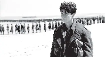  ?? WARNER BROS. PICTURES VIA AP ?? Fionn Whitehead appears in a scene from “Dunkirk.”