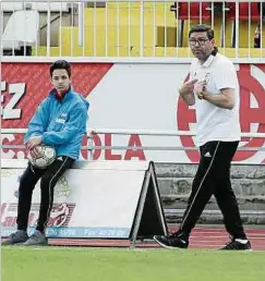  ?? Foto: F. Konnen ?? Sébastien Grandjean kommt jahrelang als Gast ins Stade Emile Mayrisch, bevor er den Trainerpos­ten bei Fola übernimmt.