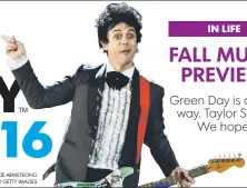  ?? BY GETTY IMAGES ?? BILLIE JOE ARMSTRONG