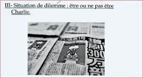  ??  ?? Démonstrat­ion. À ses classes de 4e, dans le cadre d’un cours sur « La diffusion des idées des Lumières », Samuel Paty projette des diapositiv­es sur le thème de la liberté de la presse, suivies d’une étude plus spécifique sur « Charlie Hedbo » et la caricature.