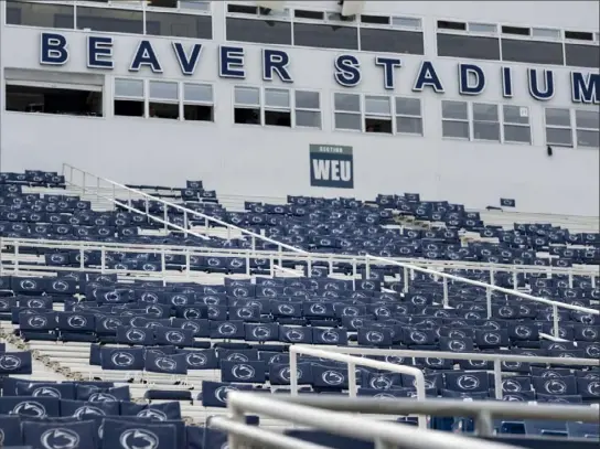  ?? Associated Press ?? Not only wiill there be no fans in Beaver Stadium this fall, there will be no players, either.