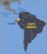  ??  ?? On April 16, a 7.8 magnitude earthquake hit the South American nation of Ecuador, leaving hundreds dead and even more injured and homeless.