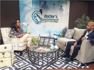  ?? CONTRIBUTE­D ?? Dr Neil McGill, ophthalmol­ogist at the Kingston Public Hospital , sat with host Dr Sara Lawrence to discuss cataracts. Dr McGill spoke about the causal factors of the disease, including age and complicati­ons from other maladies. People 40-50 years old...