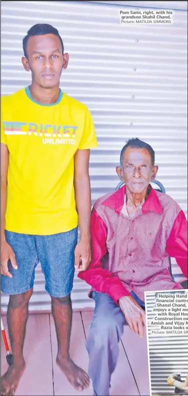  ?? Picture: MATILDA SIMMONS ?? Pom Sami, right, with his grandson Shahil Chand.