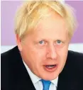  ??  ?? Pressure: Boris Johnson