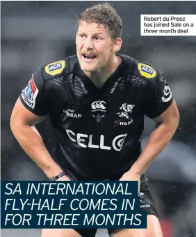  ??  ?? Robert du Preez has joined Sale on a three-month deal