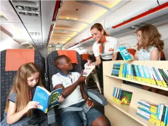  ??  ?? Wilson has chosen children’s classics including 'Peter Pan' and 'The Railway Children' to be made available in passenger seat-pockets