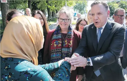  ?? PHOTOS: PIERRE OBENDRAUF ?? “The simple explanatio­n is that when someone is first, he becomes the target of all his adversarie­s,” François Legault says of the bumps he’s hit along the way in this campaign. “People are saying I have all kinds of faults. I am being demonized.”