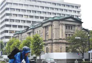  ?? — AFP ?? TOKYO: This picture shows the Bank of Japan headquarte­rs yesterday.