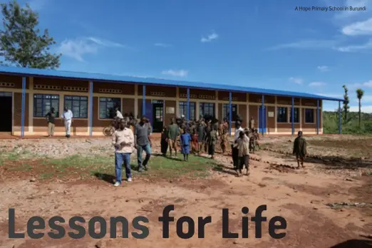  ??  ?? A Hope Primary School in Burundi