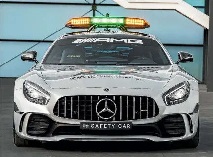  ??  ?? With 430kW and a top speed of 318kmh, the GT R is the fastest and most powerful Safety Car... ever.