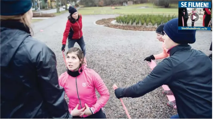  ?? FOTO: MIKAEL ANDERSSON ?? INSTRUKTÖR. Lisa Franken, i rosa, delar gärna med sig av träningsti­ps till nyblivna mammor.