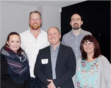  ??  ?? The newly elected Drouin Business Group executive members are back row (from left): Craig Chugg and Kristian Thomas, front row Elise Watson, Jeff Smith and Karen Davies; Absent: Alysha Moscott.