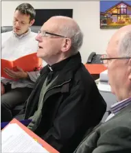  ??  ?? Daniel Horler, Rev. Gerard Dolan and John Connor.