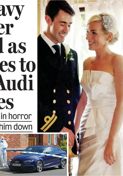  ??  ?? Abandoned: Mr Samwell’s £3 ,000 Audi S3 Wedding day: The Samwells in 2011