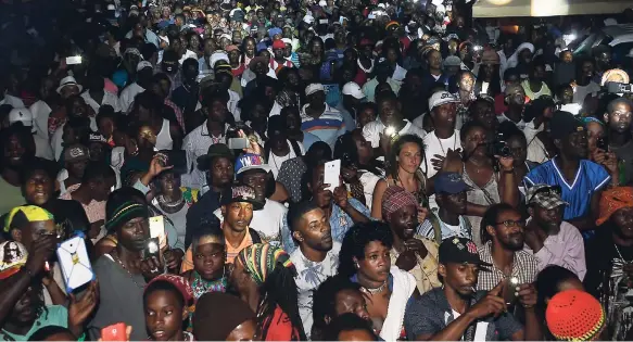  ??  ?? Part of the crowd at the second Jack Ruby Festival: The Black Experience, on Friday night in Ocho Rios, St Ann.