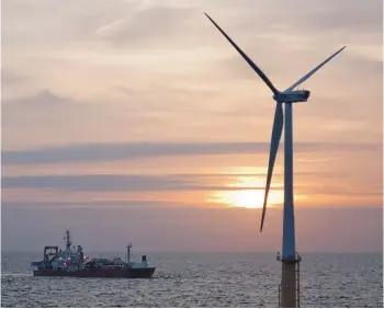  ?? SUPPLIED ?? A new study has found offshore wind farms have massive potential but needs “significan­t” developmen­t and upgrading of port, transmissi­on grid and hydrogen infrastruc­ture to happen.