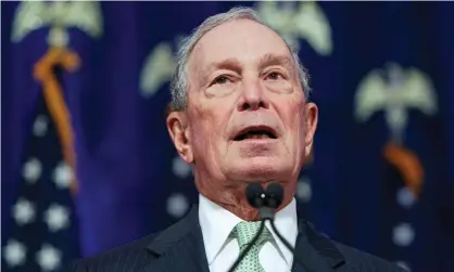  ??  ?? Michael Bloomberg, who is worth about $53bn, announced on Sunday he was entering the race for president. Photograph: Joshua Roberts/ Reuters