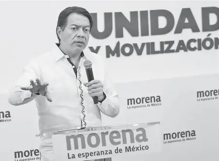  ?? ROBERTO HERNÁNDEZ ?? Mario Delgado dijo que las anomalías fueron aisladas