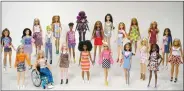  ??  ?? Different styles of Barbie