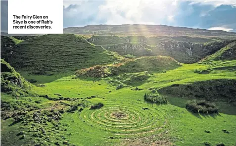  ?? ?? The Fairy Glen on Skye is one of Rab’s recent discoverie­s.