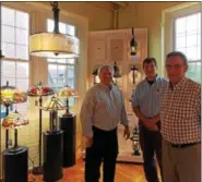  ?? REBECCA BLANCHARD — DIGITAL FIRST MEDIA ?? The Boyertown branch of Denney Electric Supply has just opened its Lighting Showroom — one of the only ones in the region. Inside the showroom is, from left to right: CEO Steve Thornton, Branch Manager Jim Barton, and Regional Showroom Manager Scott...