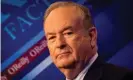  ??  ?? Bill O’Reilly poses on the set of his show The O’Reilly Factor, in New York in 2015. Photograph: Brendan Mcdermid/Reuters